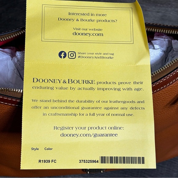 Dooney & Bourke Pebble Grain Hobo Sac, NWT - Picture 8 of 12